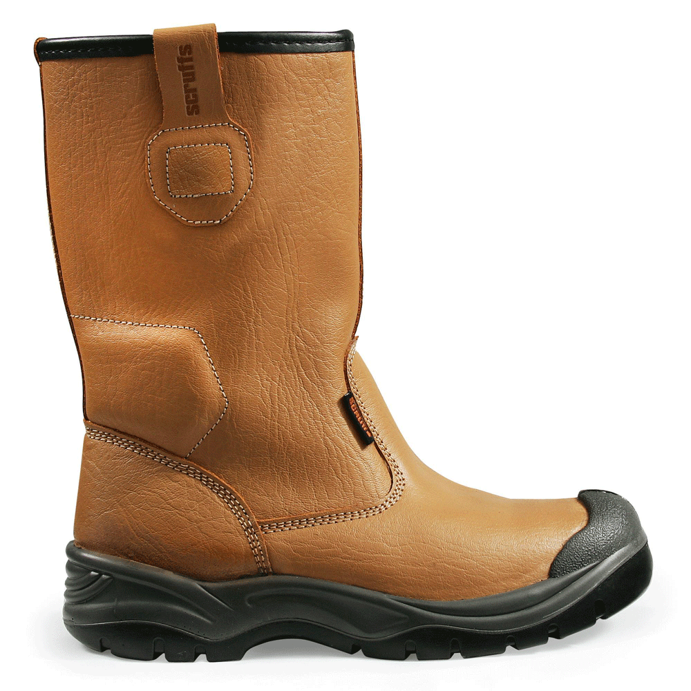 Mens Scruffs Gravity S1-P Rated Leather Safety Rigger Boot Workwear - Premium RIGGER BOOTS from Scruffs - Just £37.61! Shop now at workboots-online.co.uk