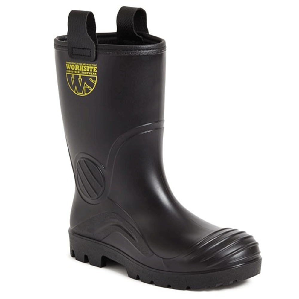 Worksite SS630SM Black PVC Warm Lined Rigger Boot S5 SRC - Premium RIGGER BOOTS from Worksite - Just £24.87! Shop now at workboots-online.co.uk