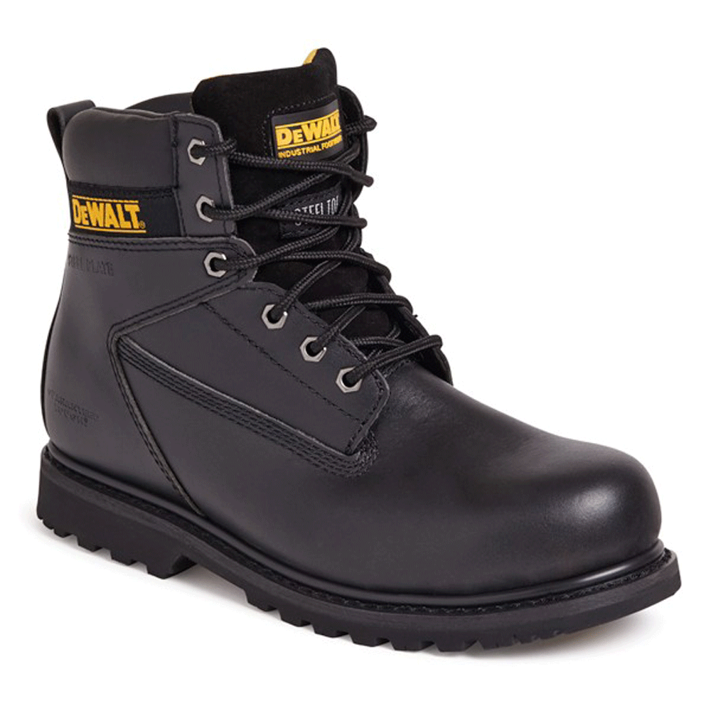 Dewalt Maxi Black Leather Goodyear Welted Work Boot - Premium SAFETY BOOTS from Dewalt - Just £56.95! Shop now at workboots-online.co.uk