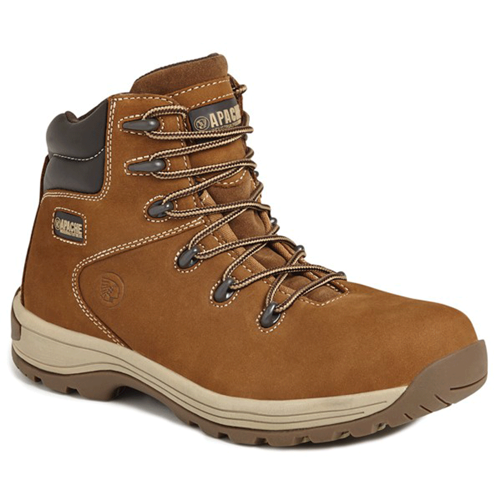 Apache Pitch Sundance Nubuck Leather Safety Hiker Boot - Premium SAFETY HIKER BOOTS from Apache - Just £41.60! Shop now at workboots-online.co.uk