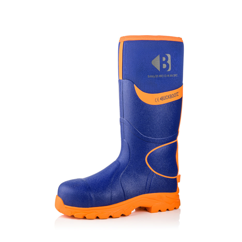 Buckler BBZ8000 S5 360° High Visibility Neoprene / Rubber Safety Wellington Boot with Ankle Protection - Premium WELLINGTON BOOTS from Buckler - Just £94.20! Shop now at workboots-online.co.uk