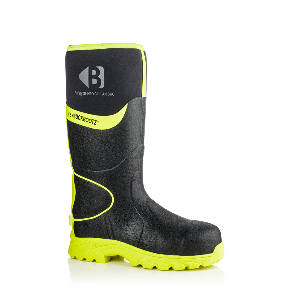 Buckler BBZ8000 S5 360° High Visibility Neoprene / Rubber Safety Wellington Boot with Ankle Protection - Premium WELLINGTON BOOTS from Buckler - Just £94.20! Shop now at workboots-online.co.uk