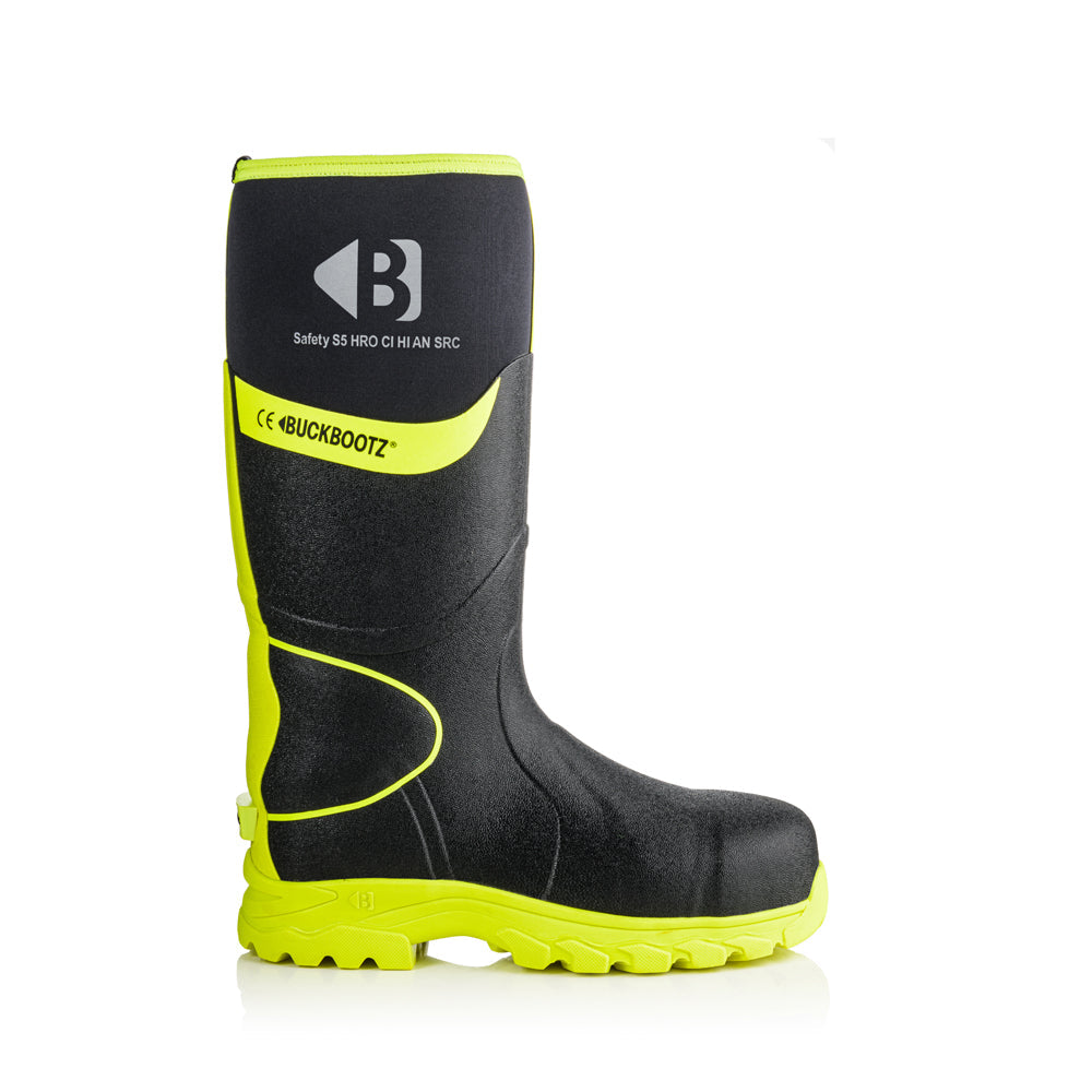 Buckler BBZ8000 S5 360° High Visibility Neoprene / Rubber Safety Wellington Boot with Ankle Protection - Premium WELLINGTON BOOTS from Buckler - Just £94.20! Shop now at workboots-online.co.uk