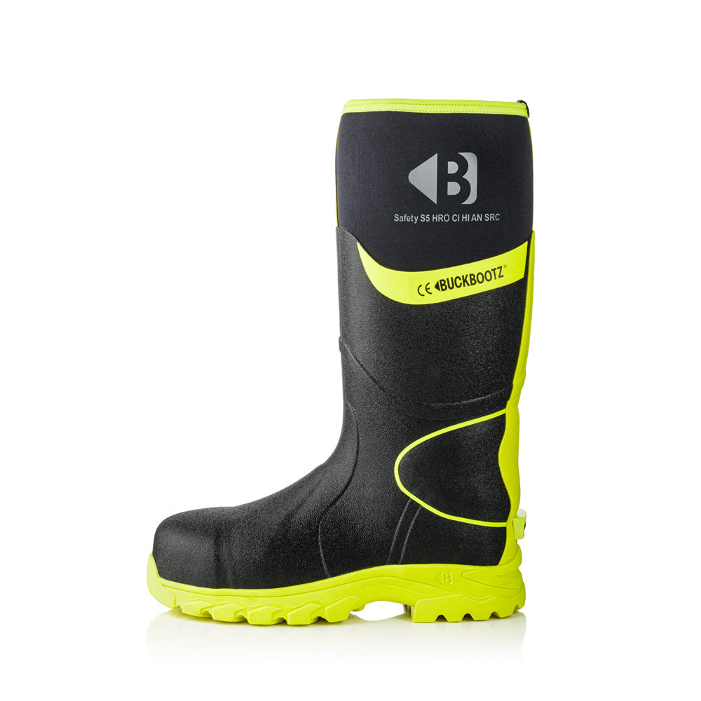 Buckler BBZ8000 S5 360° High Visibility Neoprene / Rubber Safety Wellington Boot with Ankle Protection - Premium WELLINGTON BOOTS from Buckler - Just £94.20! Shop now at workboots-online.co.uk