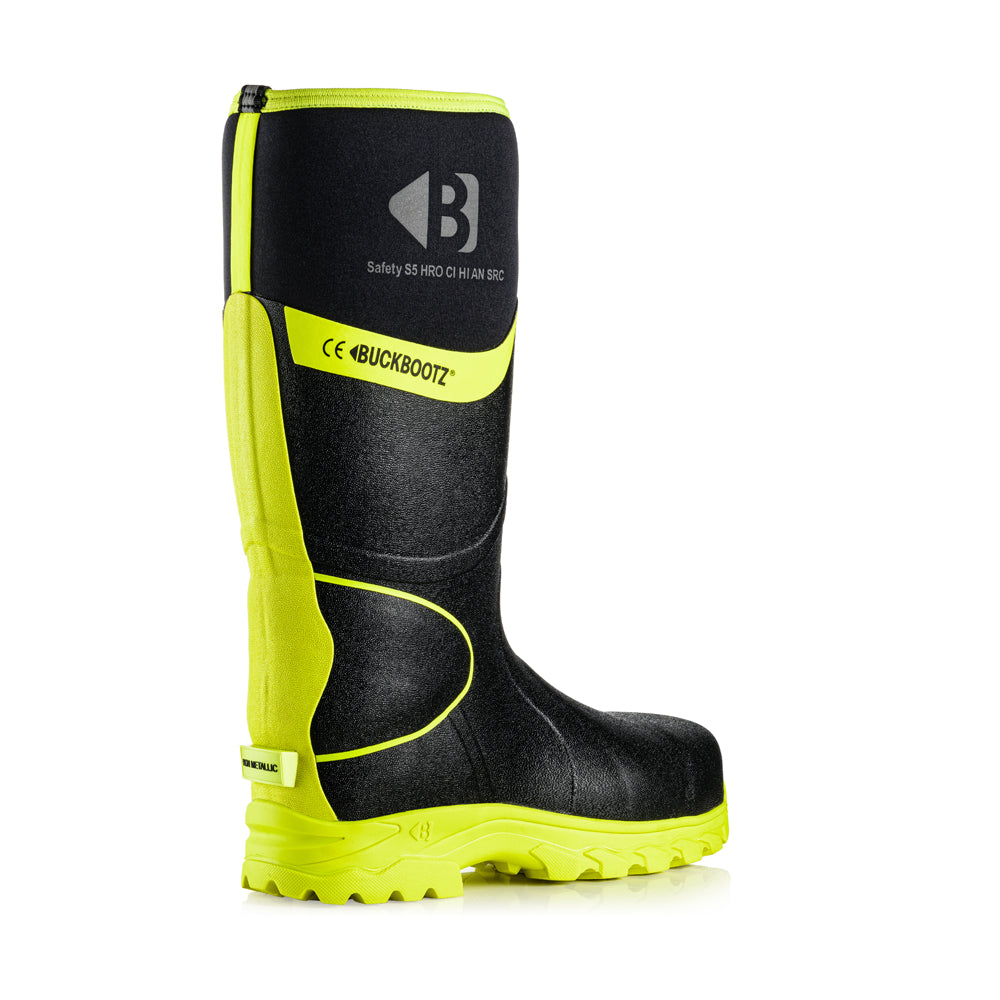 Buckler BBZ8000 S5 360° High Visibility Neoprene / Rubber Safety Wellington Boot with Ankle Protection - Premium WELLINGTON BOOTS from Buckler - Just £94.20! Shop now at workboots-online.co.uk