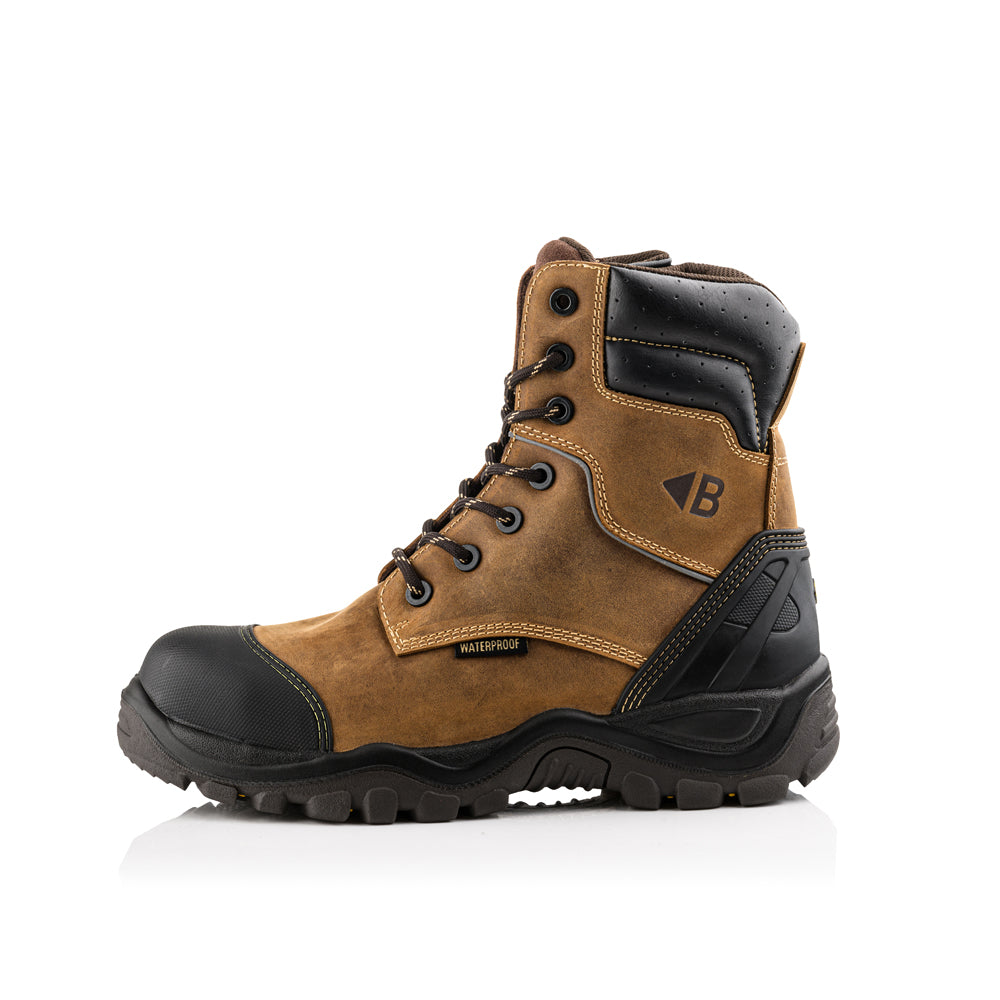 Buckler BSH008 S3 HRO SRC WRU Dark Brown High Leg Style Safety Lace Zip Boot - Premium SAFETY BOOTS from Buckler - Just £93.45! Shop now at workboots-online.co.uk