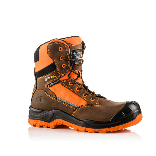 Buckler BVIZ1 S3 360° High Visibility Metal Free Waterproof Safety Lace/Zip Boot - Premium SAFETY HIKER BOOTS from Buckler - Just £79.84! Shop now at workboots-online.co.uk