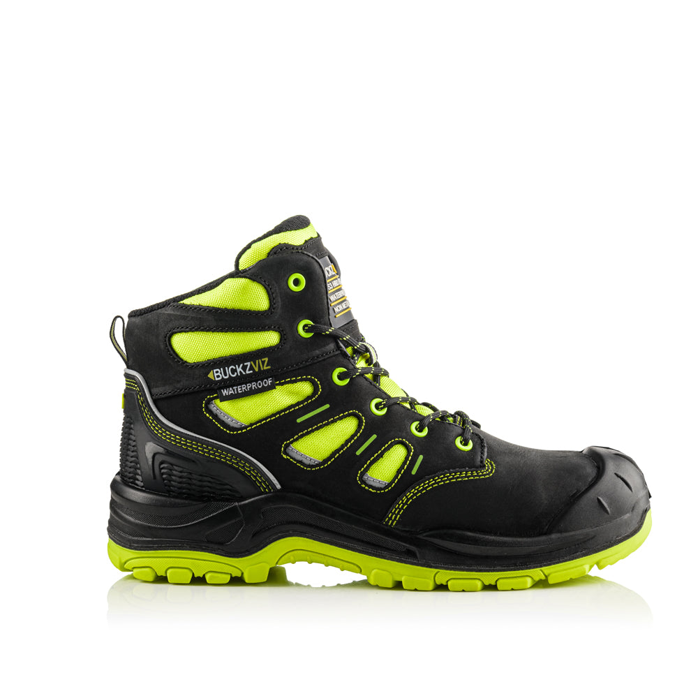 Buckler BVIZ2 High Visibility Waterproof Safety Lace Work Boot - Premium SAFETY HIKER BOOTS from Buckler - Just £66.50! Shop now at workboots-online.co.uk
