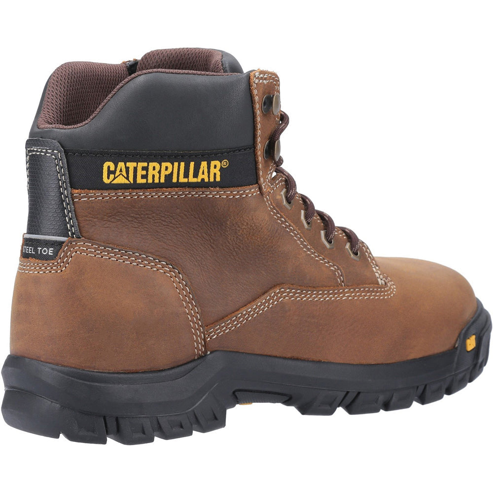 Caterpillar CAT Median S3 Lace Up Leather Safety Boot Water Resistant - Premium SAFETY BOOTS from Caterpillar - Just £95.99! Shop now at workboots-online.co.uk