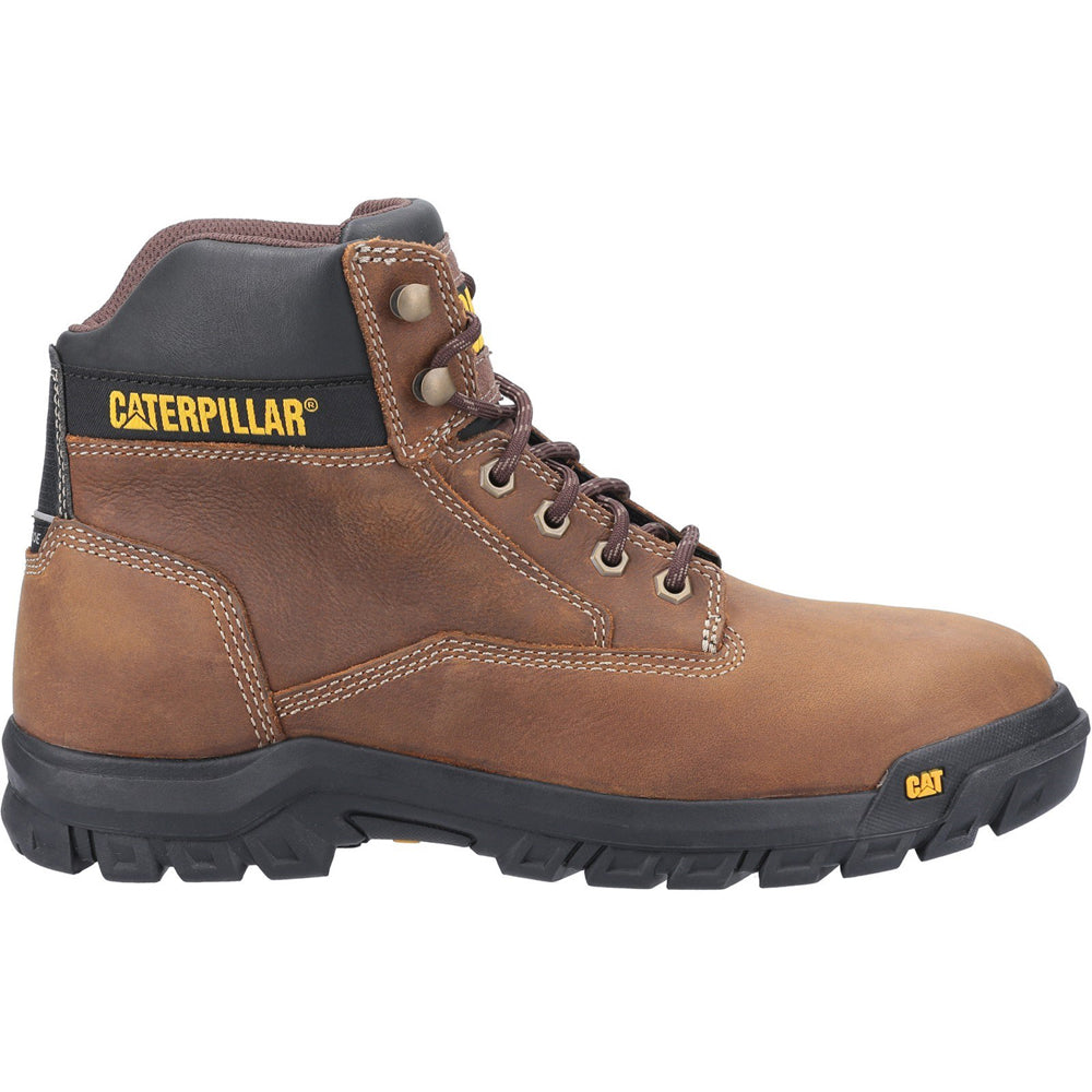 Caterpillar CAT Median S3 Lace Up Leather Safety Boot Water Resistant - Premium SAFETY BOOTS from Caterpillar - Just £95.99! Shop now at workboots-online.co.uk