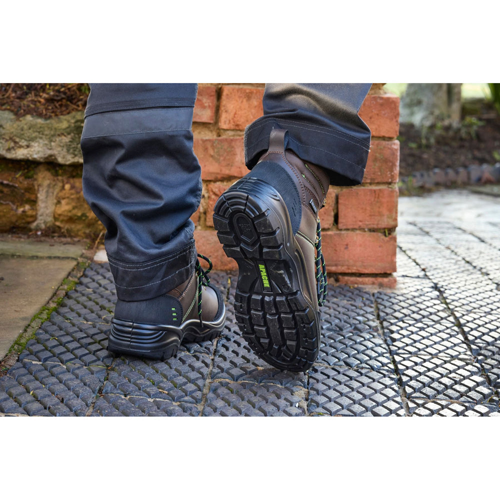 Apache Saturn Brown Waterproof Safety Work Boot - Premium SAFETY BOOTS from Apache - Just £40.75! Shop now at workboots-online.co.uk