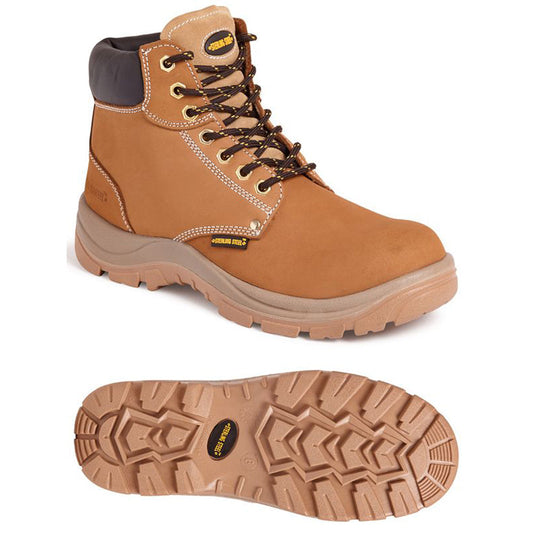 Sterling Steel SS819CM Wheat Nubuck Leather Lightweight Safety Boot S3 - Premium SAFETY BOOTS from Apache - Just £36.86! Shop now at workboots-online.co.uk