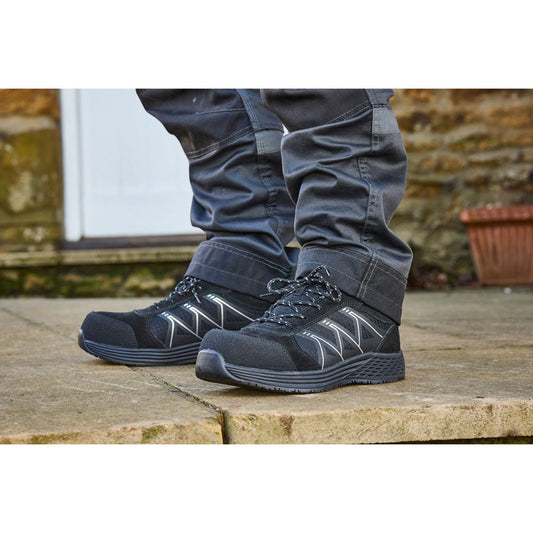 Apache Venus Black Non-Metallic Lightweight Sports Safety Work Trainer - Premium SAFETY TRAINERS from Apache - Just £47.94! Shop now at workboots-online.co.uk