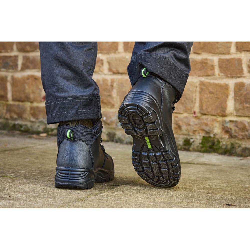 Apache Jupiter Black Mid-Cut Safety Work Boot - Premium SAFETY BOOTS from Apache - Just £30.28! Shop now at workboots-online.co.uk