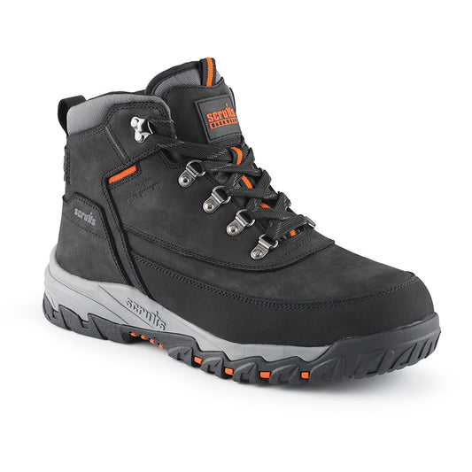 Scruffs Scarfell Black Leather Safety Work Boot S1P SRA - Premium SAFETY BOOTS from Scruffs - Just £49.99! Shop now at workboots-online.co.uk