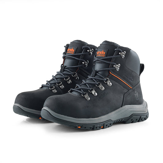 Scruffs Rafter Black Leather Safety Work Boots - Premium SAFETY BOOTS from Scruffs - Just £42.99! Shop now at workboots-online.co.uk