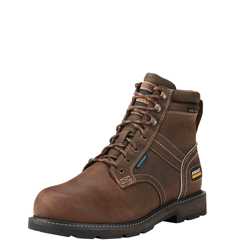 Ariat P13621 Groundbreaker 6" Lace Steel Toe Waterproof Work Boot - Premium SAFETY BOOTS from Ariat - Just £117.86! Shop now at workboots-online.co.uk